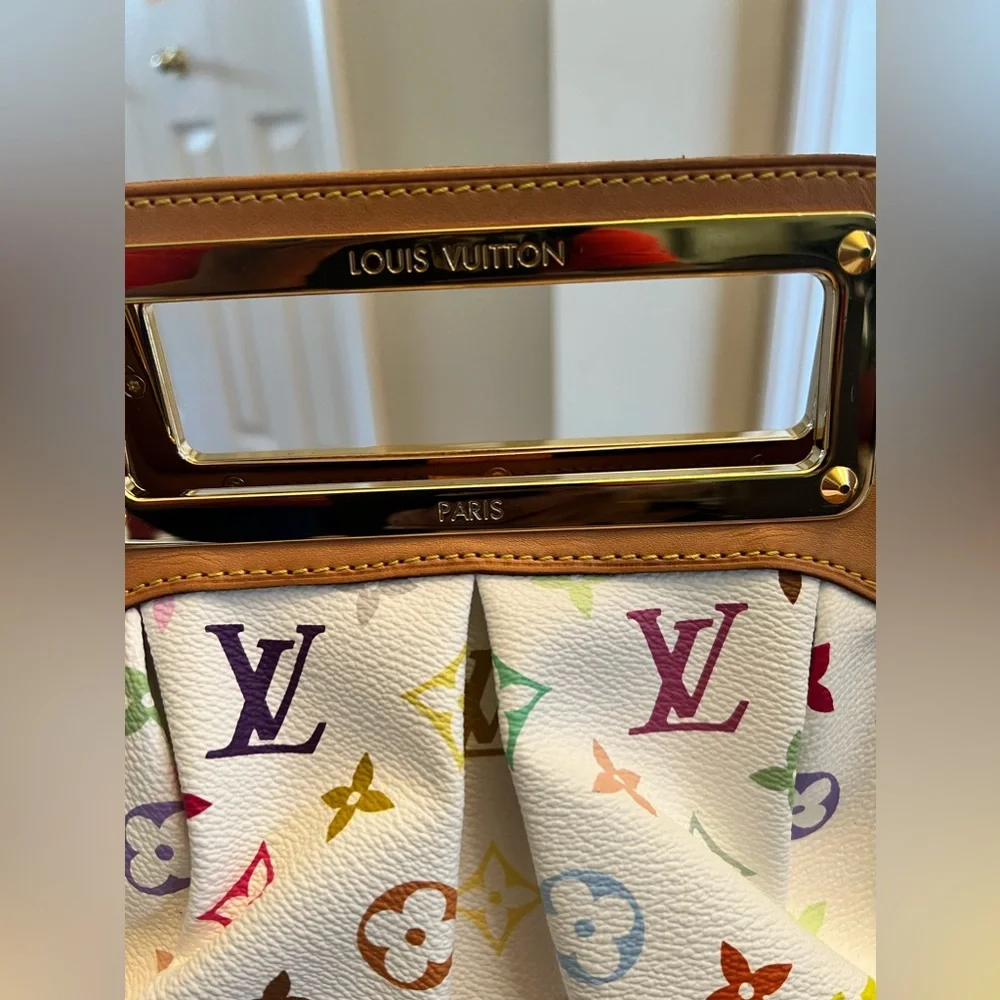 Louis Vuitton Multicolor Monogram Canvas Shoulder Bag with Tan Trim